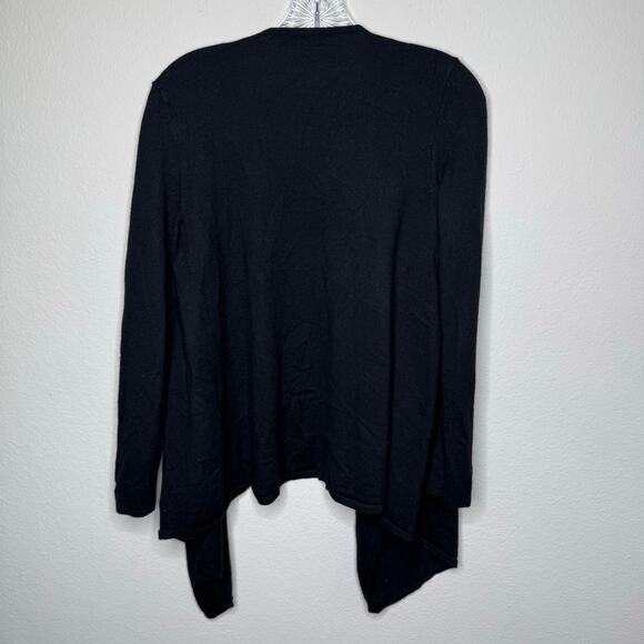 Neiman Marcus Silk Cashmere Open Front Cardigan Black Size M - Picture 2 of 7